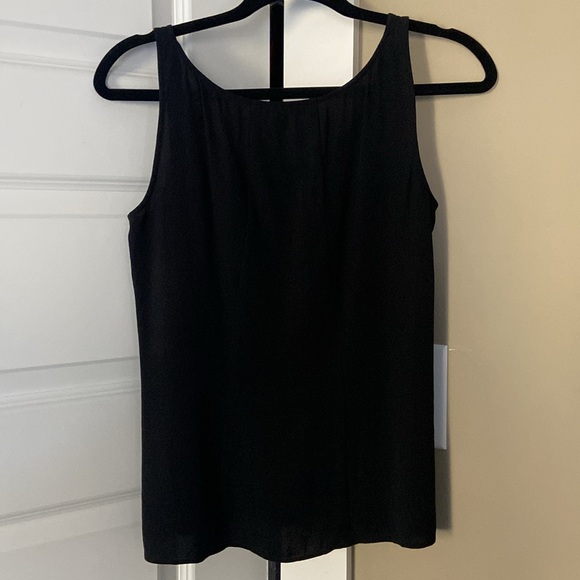 Eileen Fisher 100% silk black top - Picture 2 of 6